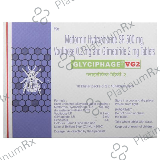 Glyciphage VG 2mg Tablet SR 10s
