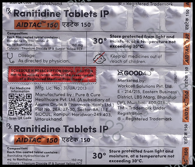 Aidtac 150mg Tablet 30s