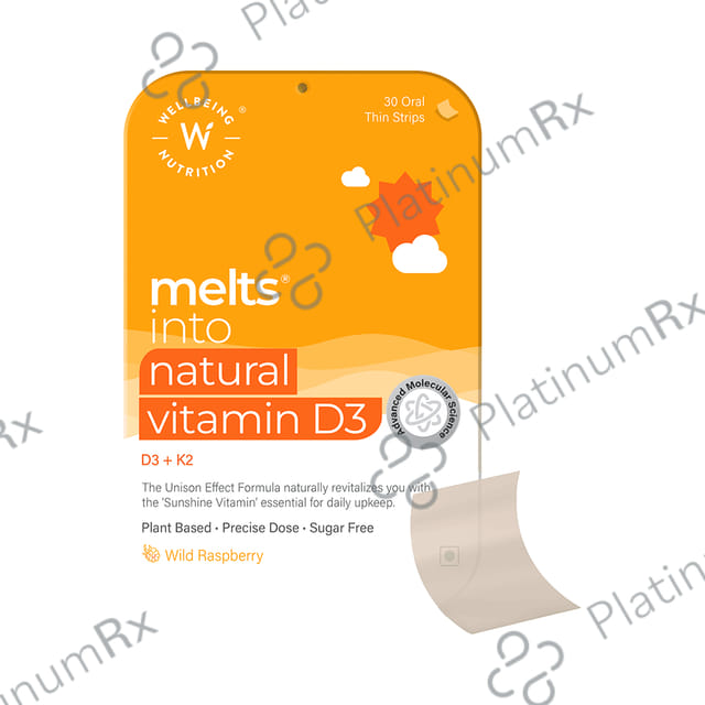 Wellbeing Nutrition Melts Into Vitamin D3 + K2 Wild Raspberry