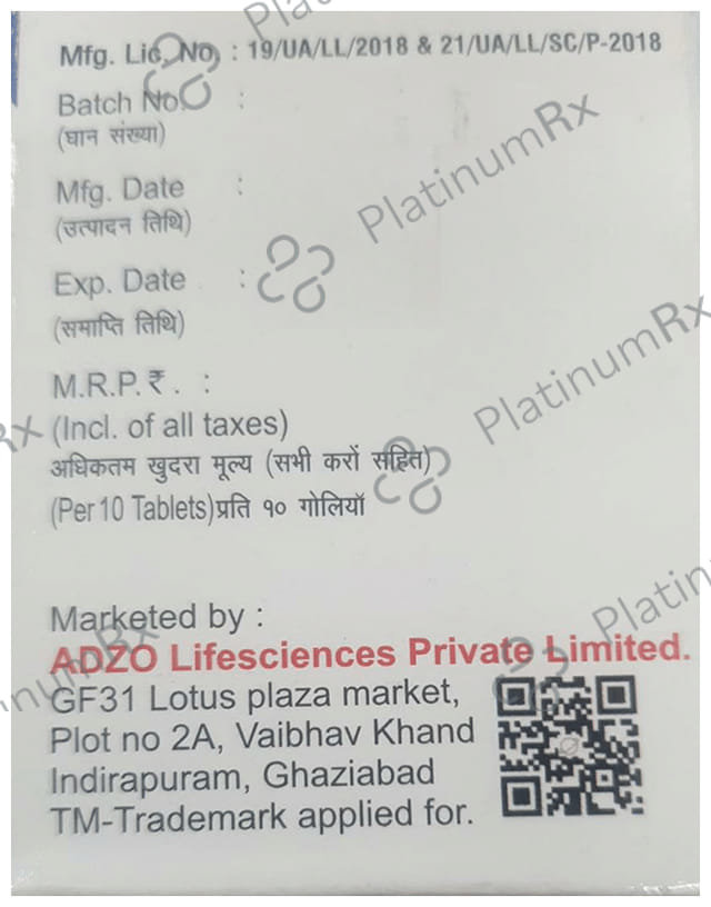 Adcox P 60/500mg Tablet 10s