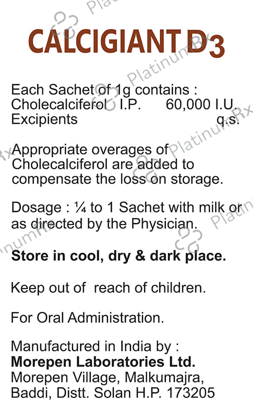 Calcigaint D3 60000IU Sachet 1gm