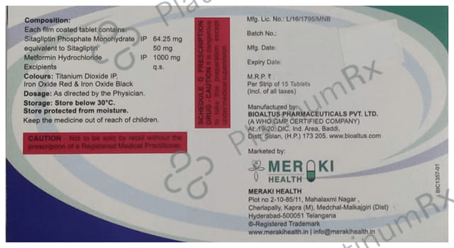 Sitatrack M 50/1000 Tablet