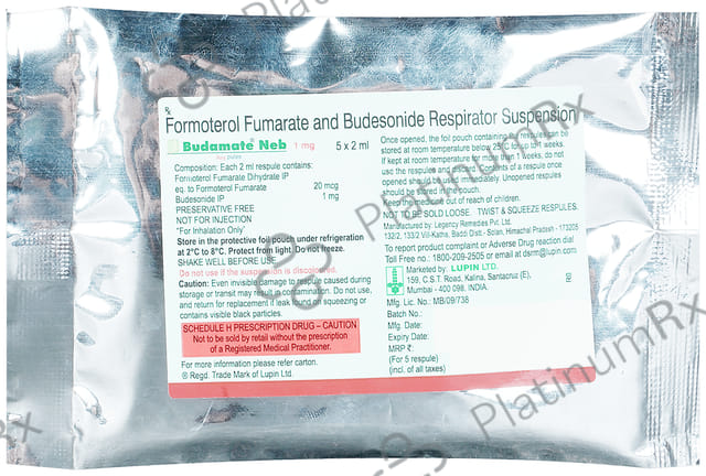 Budamate Neb 1mg/20mcg Respules 5X2ml