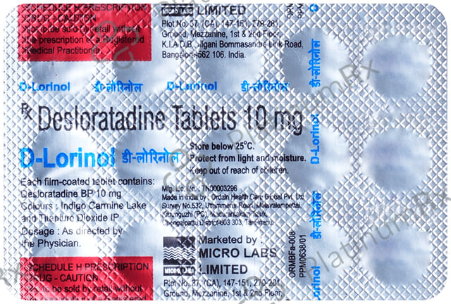 D Lorinol 10mg Tablet 15s