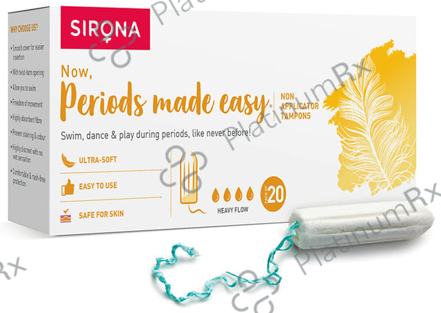Sirona Now Periods Made Easy Premium Digital Tampons Super 20s