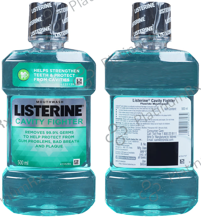 Listerine Cavity Fighter Mouth Wash 500ml