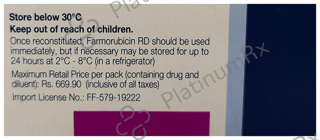 Farmorubicin RD 10mg Injection 5ml