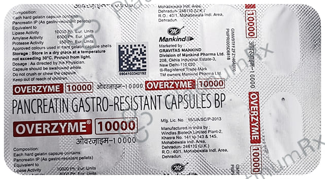 Overzyme 10000 Capsule 10s