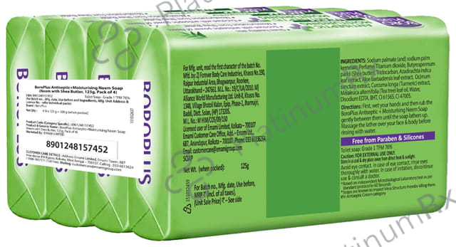 Boroplus Antiseptic + Moisturising Soap (125gm Each) Neem 4 units