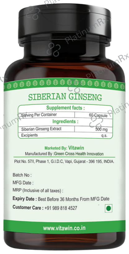 Vitawin Siberian Ginseng Vegetarian Capsule
