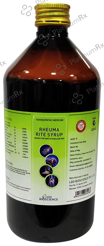 LDD Bioscience Rheuma Rite Syrup 450 ml