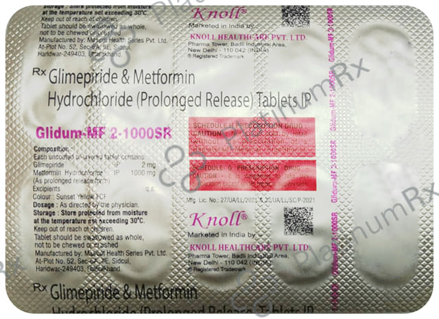 Glidum MF 2/1000 SR Tablet 10s