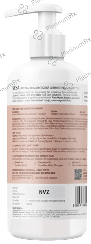 Sesa Rice Water Conditioner with Biotin & Shea Butter