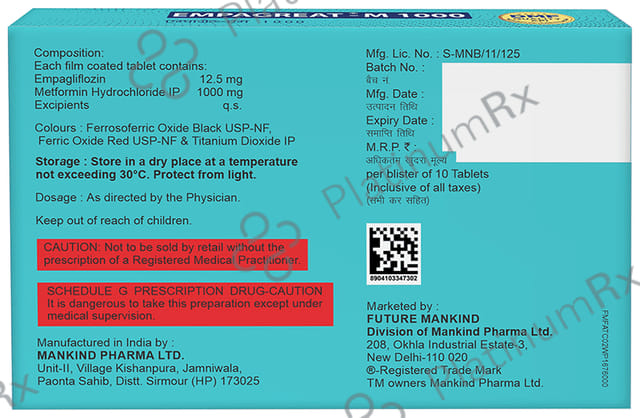 Empagreat M 1000mg Tablet 10s