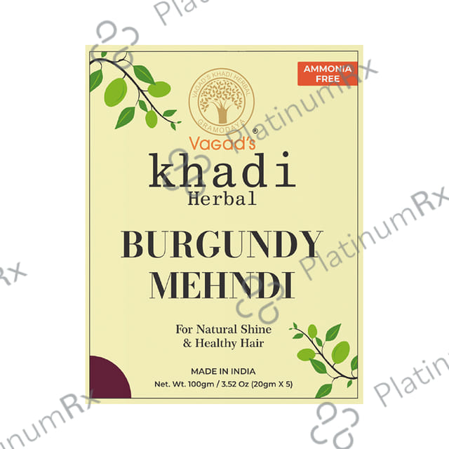 Vagad's Khadi Herbal Mehndi Powder Burgundy