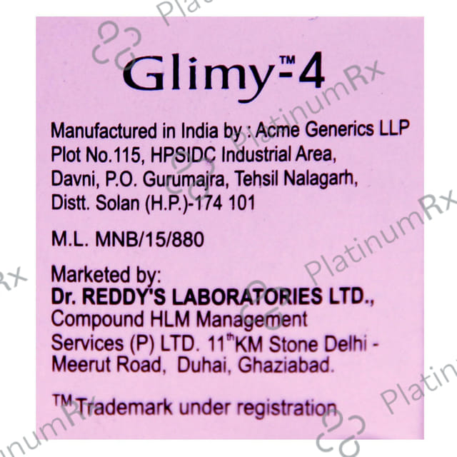 Glimy M 4mg Tablet