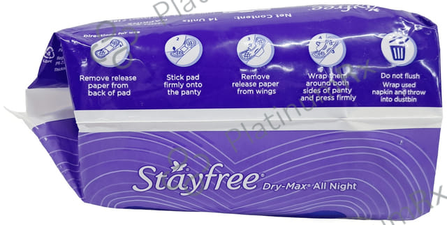 Stayfree Dry Max All Night Ultra Dry Pads XXL 14s