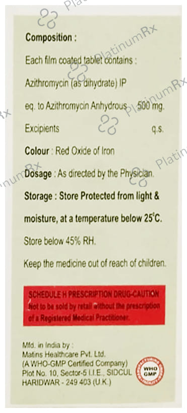 Azita 500mg Tablet 3s