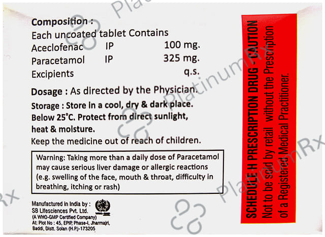 Acepium 100/325mg Tablet 10s