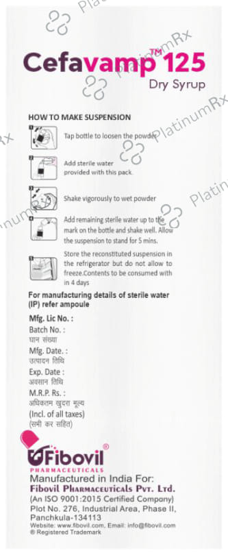 Cefavamp 125 Dry Syrup Mix Fruit