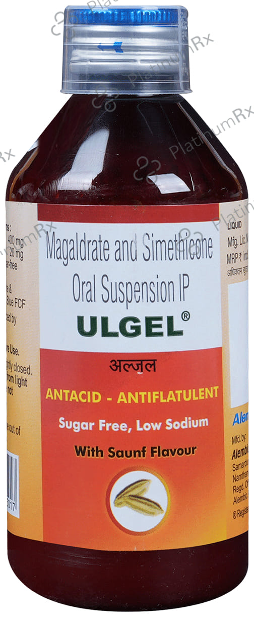 Ulgel 400/20mg Saunf Oral Suspension 200ml