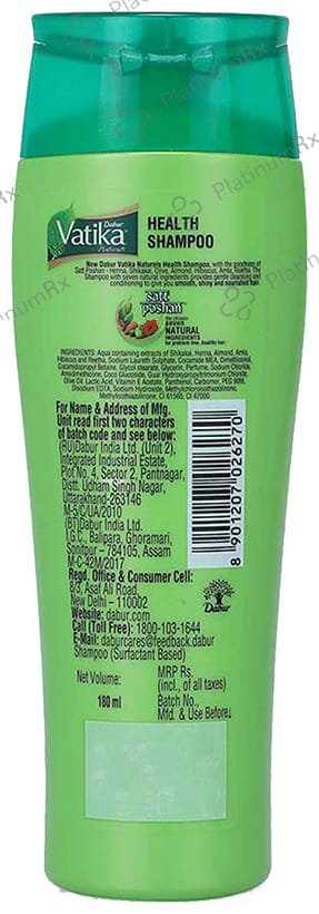 Dabur Vatika Naturals Henna & Amla Shampoo 180 ml