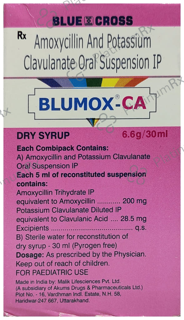 Blumox CA 228.5mg Dry Syrup 30ml