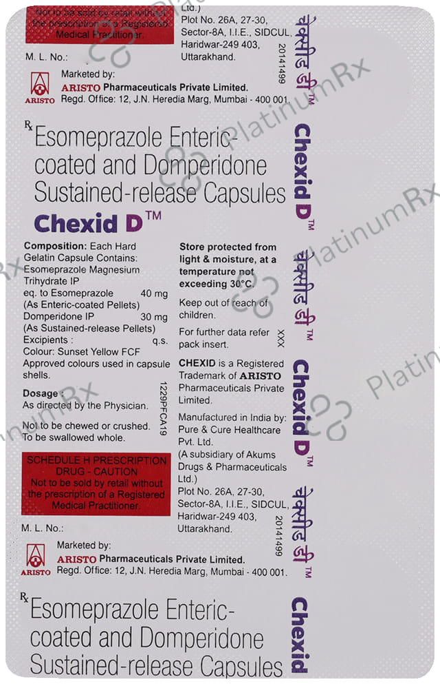 Chexid D 30/40mg Capsule 10s
