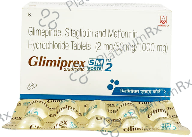 Glimiprex SM Forte 2/1000/50mg Tablet 10s