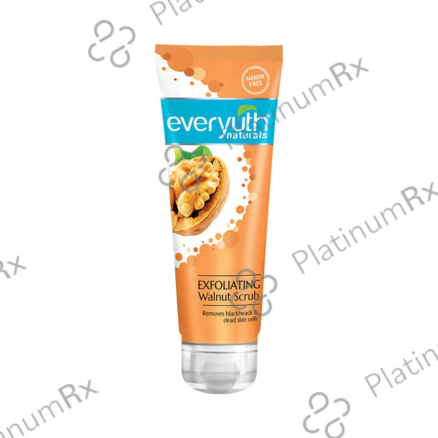 Everyuth Naturals Exfoliating Walnut for Blackheads & Dead Skin Cells - Paraben-Free - All Skin Types 200 gm
