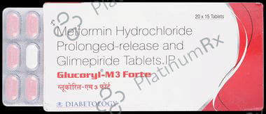 Glucoryl M 3 Forte 3/1000mg Tablet PR 15s