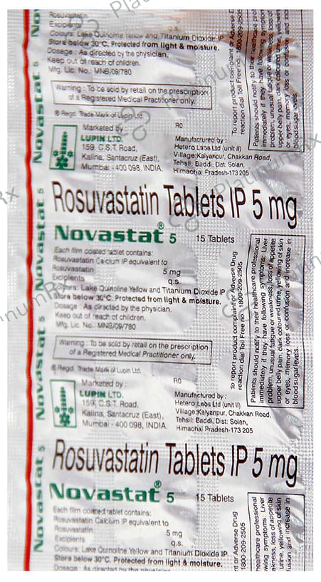 Novastat 5mg Tablet 15s