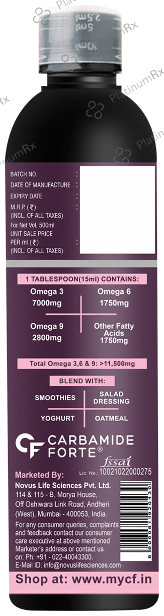 Carbamide Forte Cold Pressed Flaxseed Oil