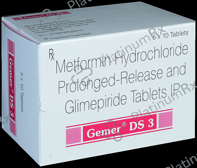 Gemer DS 3/1000mg Tablet PR 10s