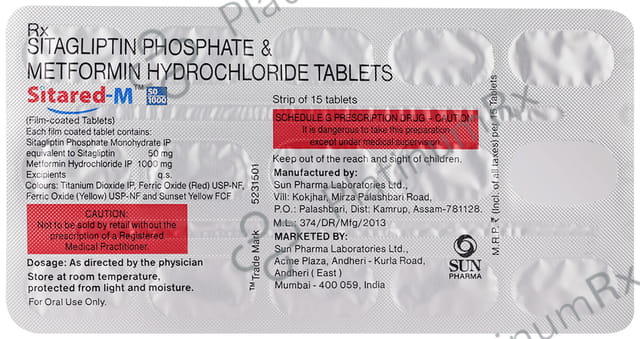 Sitared M 50/1000mg Tablet 15s