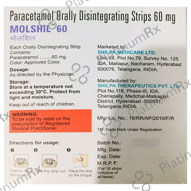 Molshil 60 Orally Disintegrating Strip