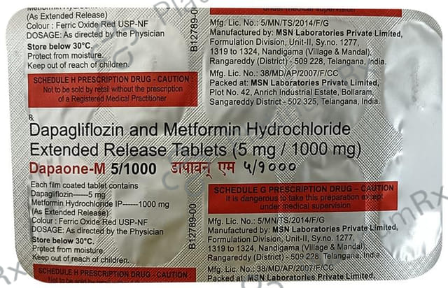 Dapaone-M 5/1000 Tablet ER