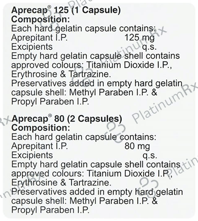 Aprecap 125/80mg Capsule 3s