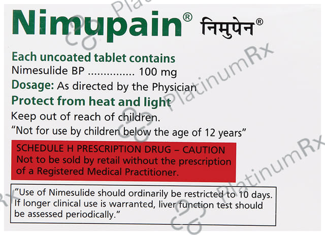 Nimupain 100mg Tablet 10s