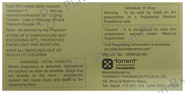 Valzaar H 12.5/160mg Tablet 10s