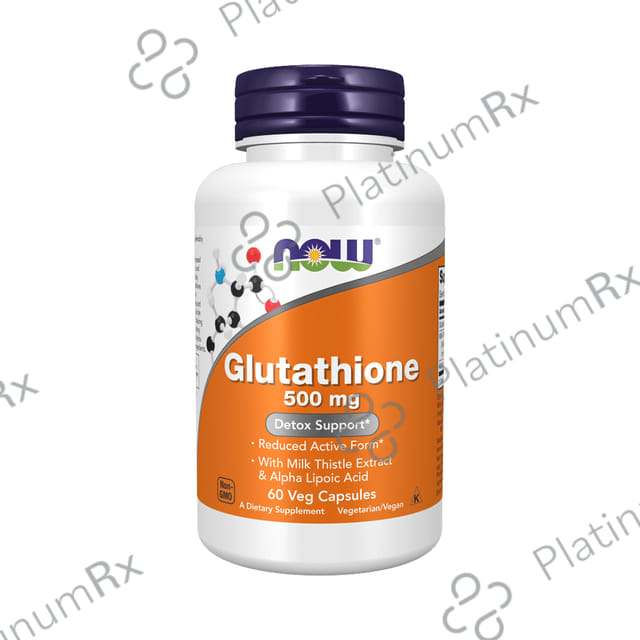 Now Glutathione 500mg Veg Capsules