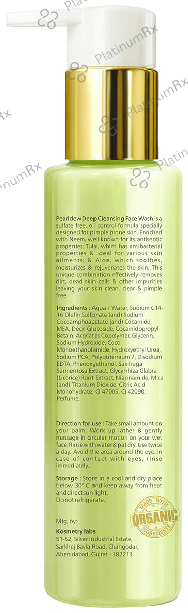 Pearldew Deep Cleansing Face Wash (100ml Each) 1 Bottle