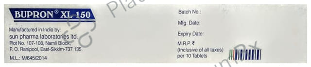 Bupron XL 150mg Tablet 10s