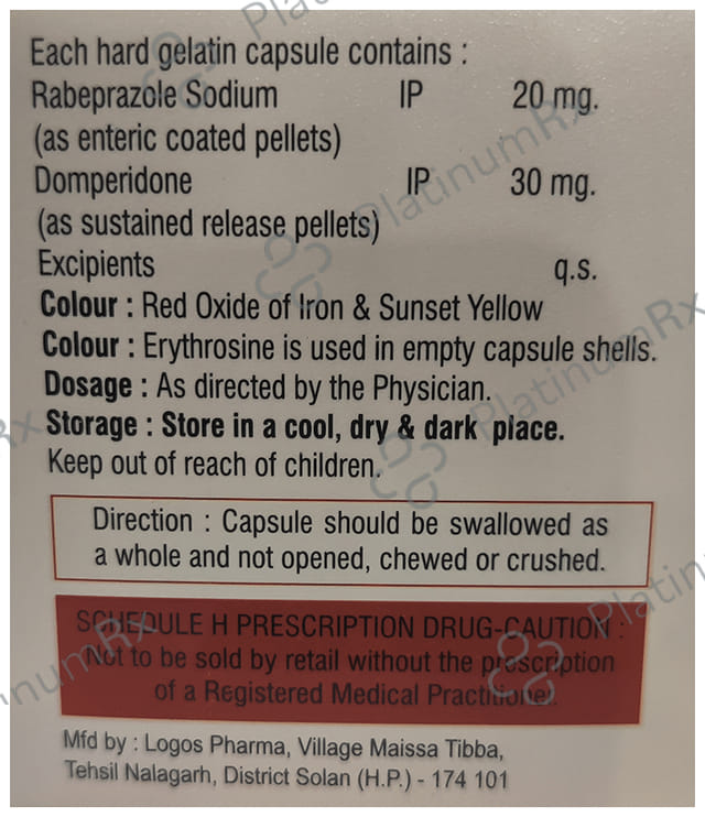 Rabepalm DSR 30/20mg Capsule 10s