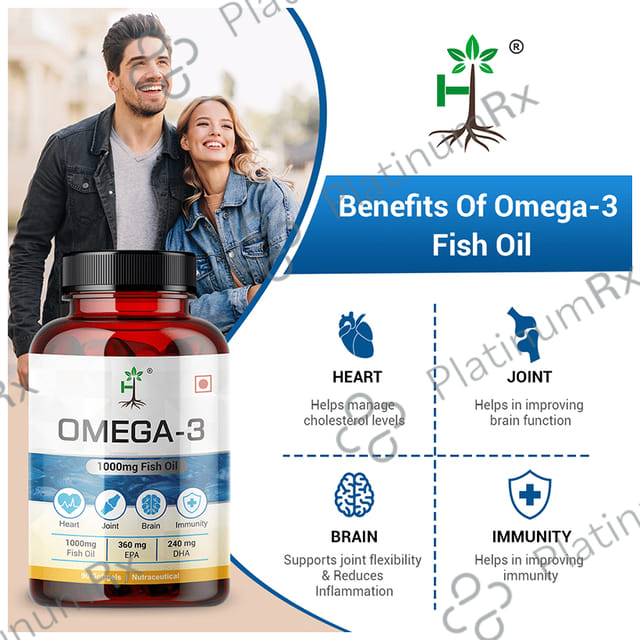 Humming Herbs Omega 3 1000mg Fish Oil Softgel Capsule