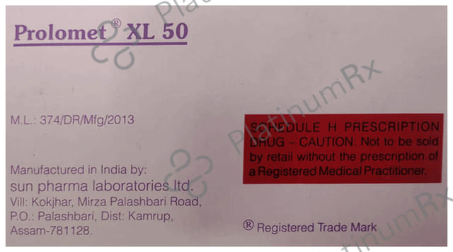 Prolomet XL 50mg Tablet ER 15s