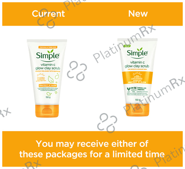 Simple Vitamin C Glow Clay Scrub