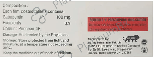 Gabapest 100mg Tablet 10s
