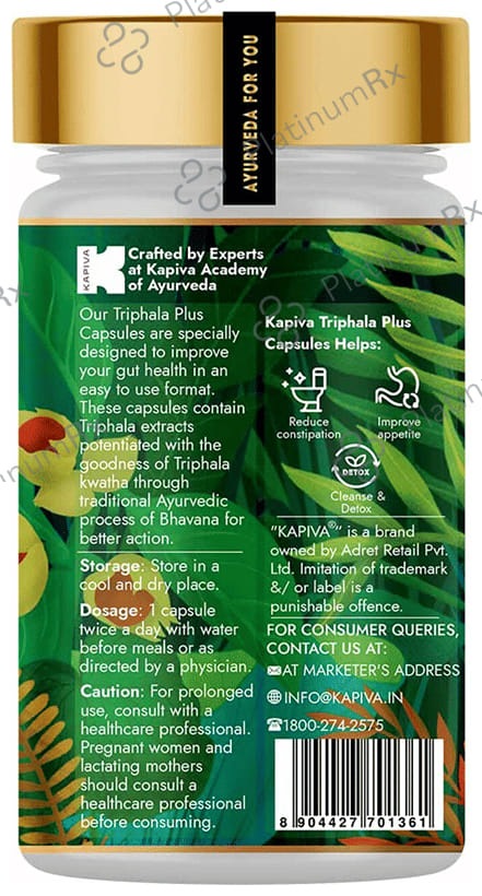 Kapiva Ayur Foods Triphala Plus Capsule
