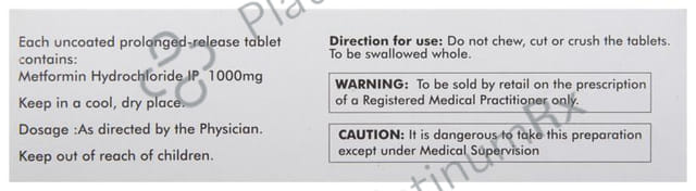 Melmet SR 1000mg Tablet 15s